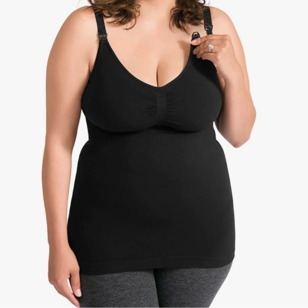 KINDRED BRAVELY Simply Sublime® Maternity & Nursing Tank Black Bra Medium Busty - Picture 3 of 14